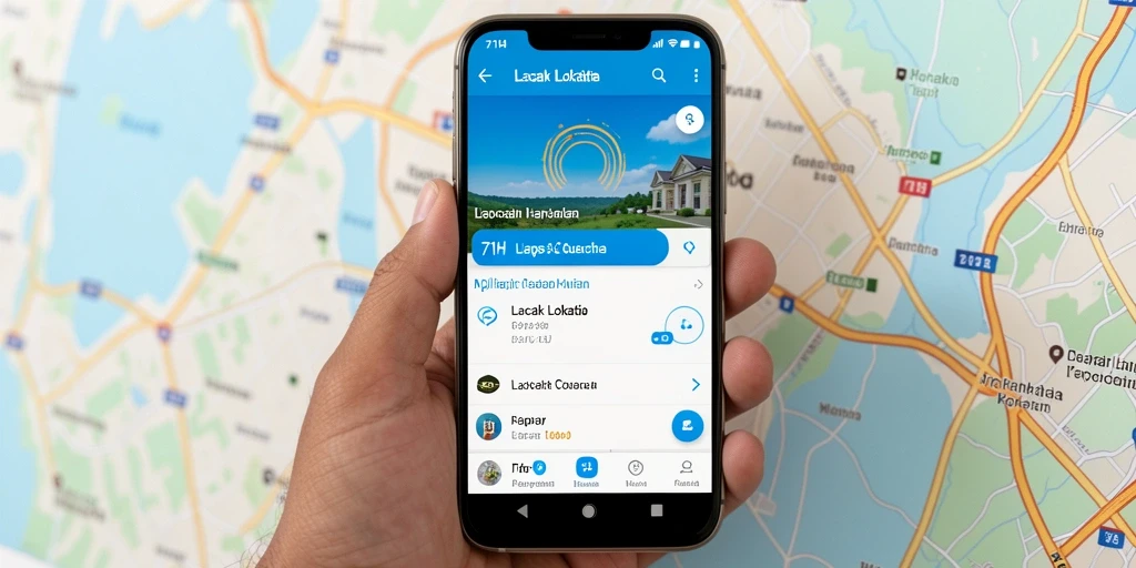 Antarmuka aplikasi 71H menampilkan lokasi dan informasi cuaca secara jelas.