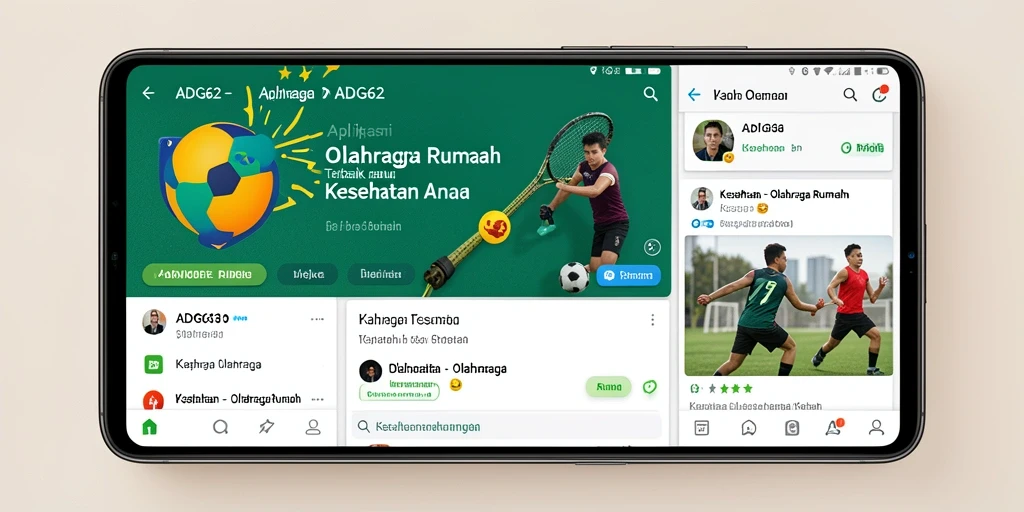 Tampilan antarmuka ADG62 yang intuitif untuk olahraga di rumah.