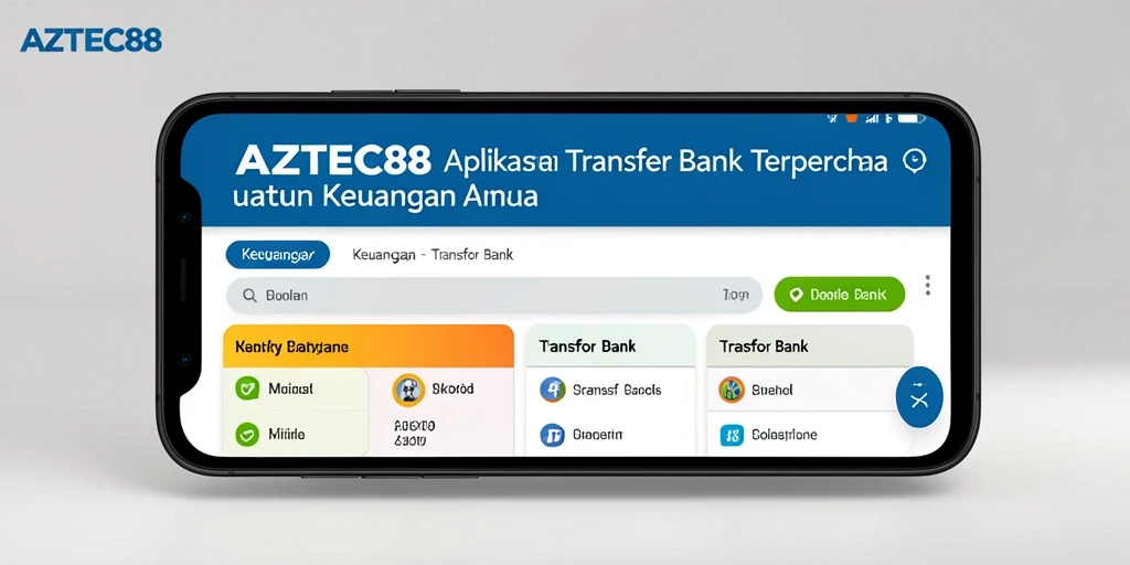 Tampilan antarmuka pengguna AZTEC88 yang memudahkan transfer bank.