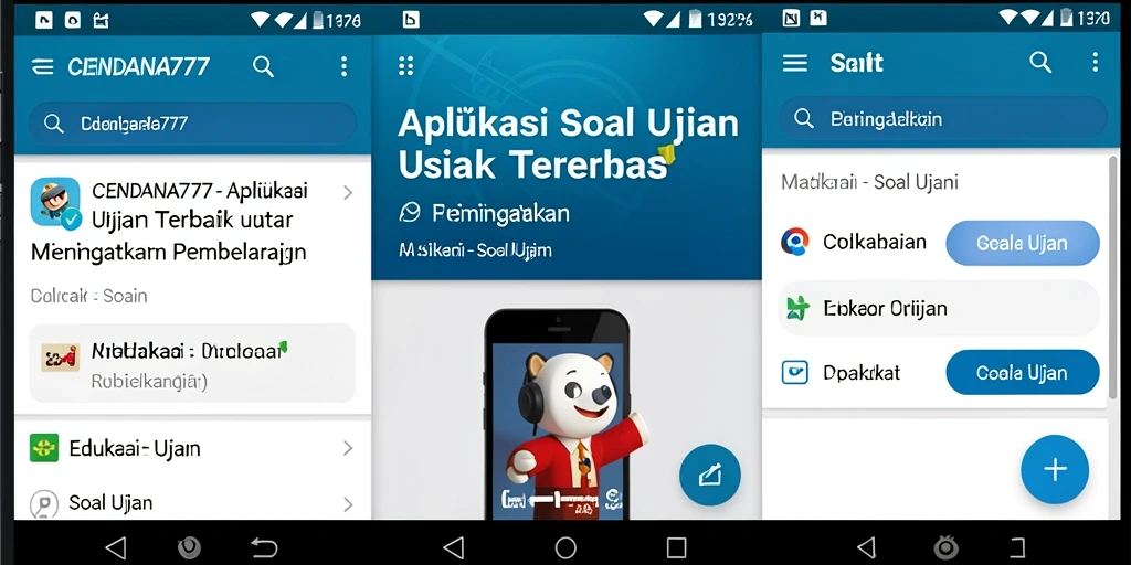 Antarmuka CENDANA777 yang intuitif untuk soal ujian.