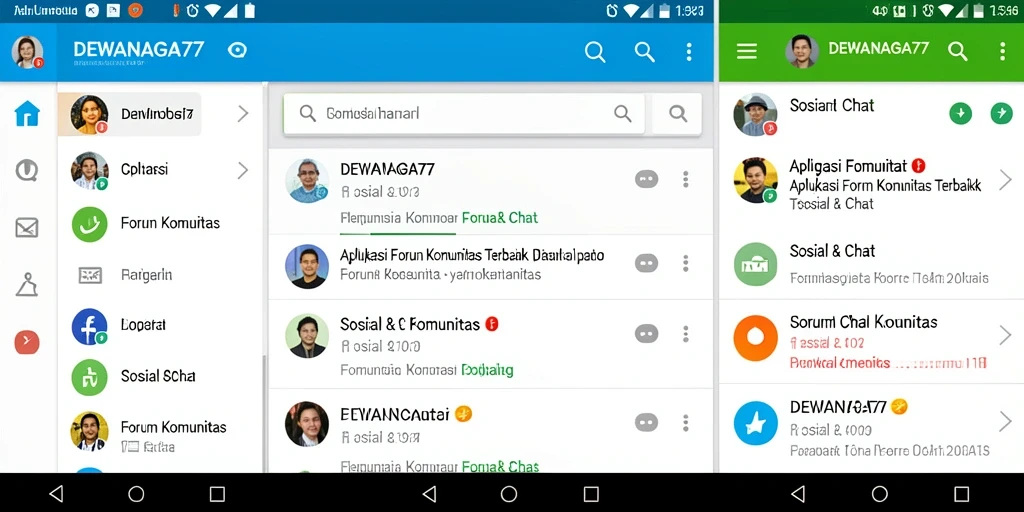 Antarmuka DEWANAGA77 yang menarik dan fungsional untuk diskusi Forum Komunitas.