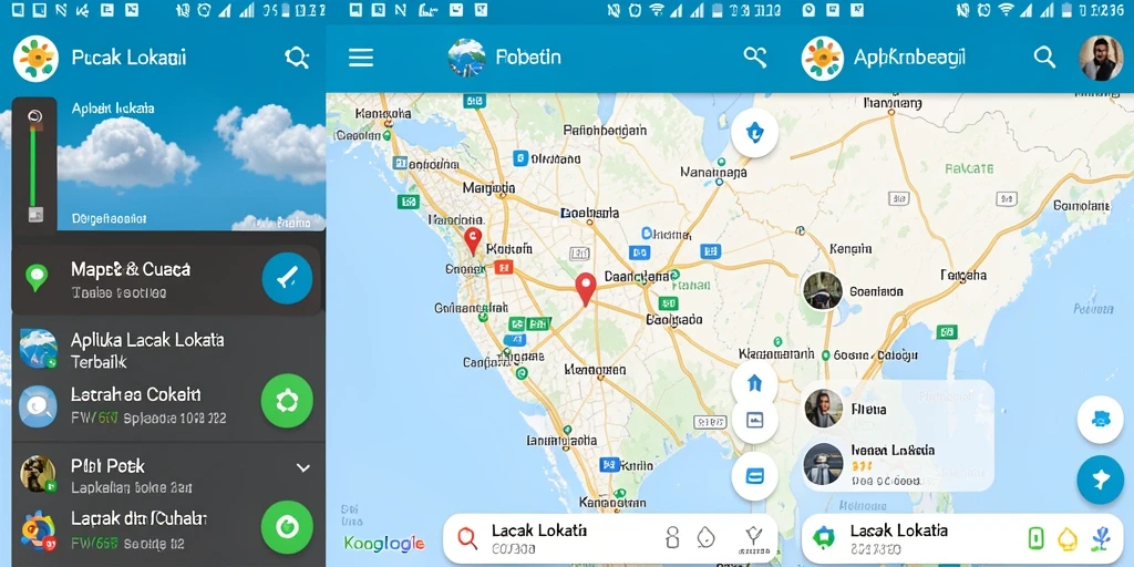 Screenshot utama FW66 menampilkan antarmuka Lacak Lokasi yang interaktif.