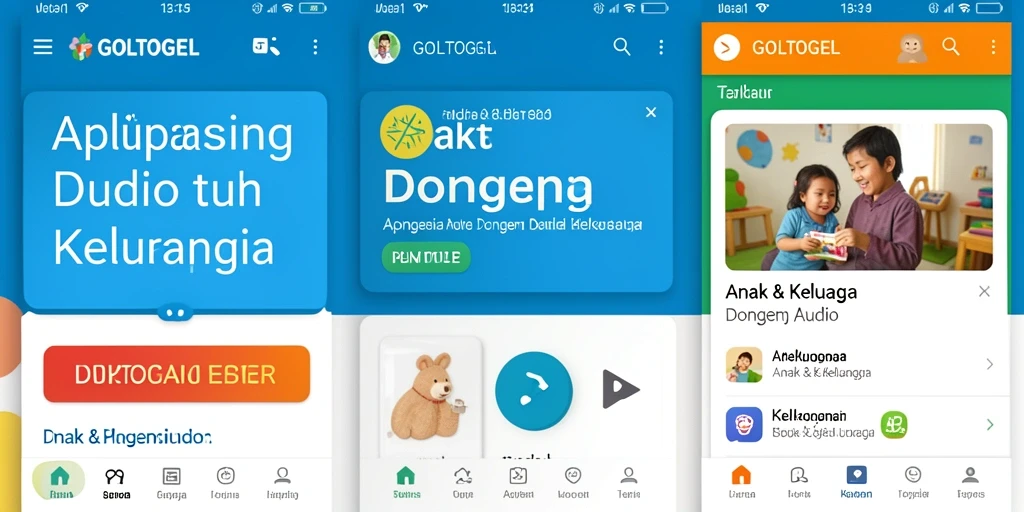 Antarmuka GOLTOGEL yang ramah anak dan menarik.