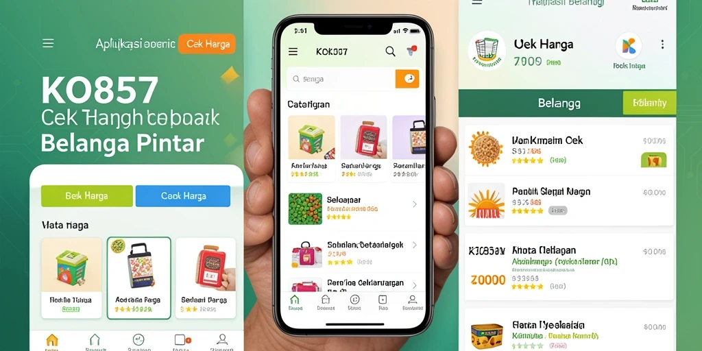 Antarmuka KO857 menampilkan perbandingan harga dengan jelas dan informatif.
