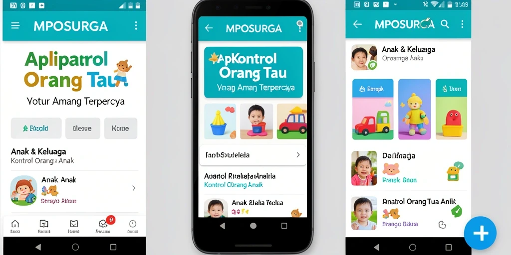 Tampilan antarmuka MPOSURGA yang ramah untuk kontrol orang tua dan anak.