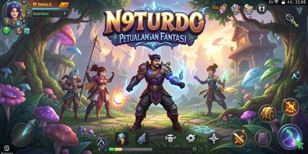 Antarmuka permainan N9TURBO yang memukau dan penuh warna.