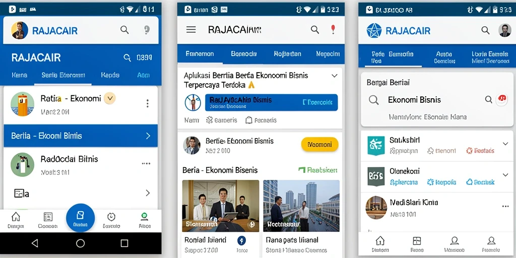 Tampilan antarmuka RAJACAIR yang informatif dan menarik.
