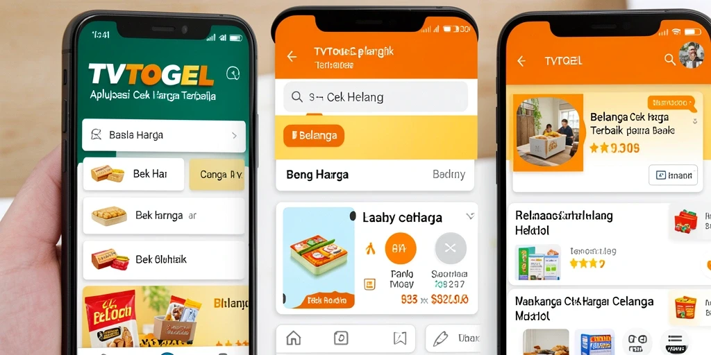 Tampilan layar utama TVTOGEL dengan fungsi Cek Harga yang mudah.