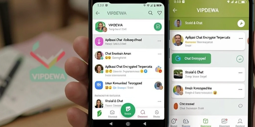 Tampilan antarmuka <strong>VIPDEWA</strong> yang modern dan sederhana untuk komunikasi aman.