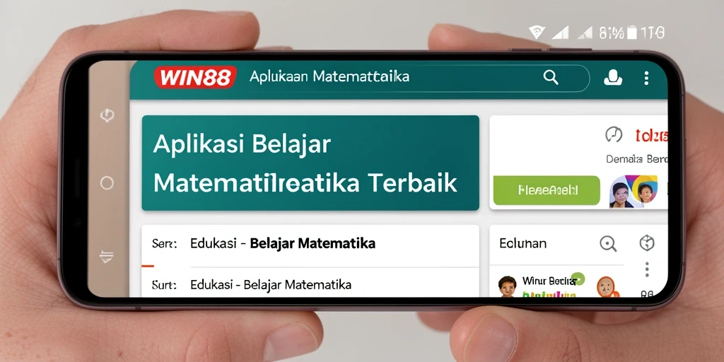 Antarmuka aplikasi WIN88 untuk belajar matematika interaktif.