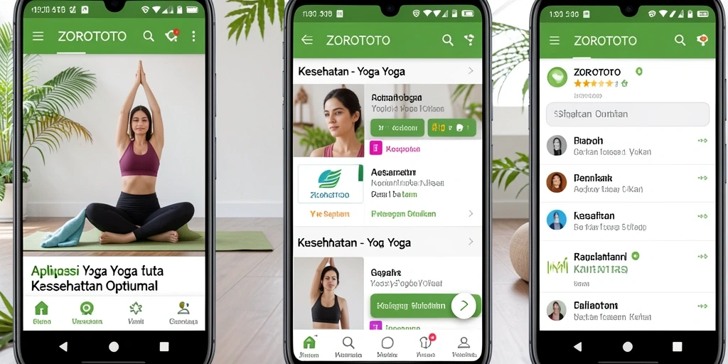 Antarmuka pengguna ZOROTOTO yang intuitif untuk praktik Yoga.