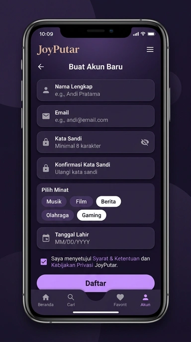 Panduan Lengkap Membuat Akun joyputar untuk Pengguna Android