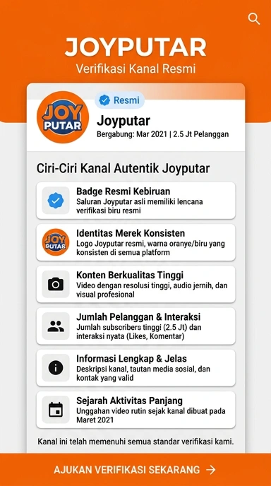 Kanal Resmi joyputar untuk Pengguna Android